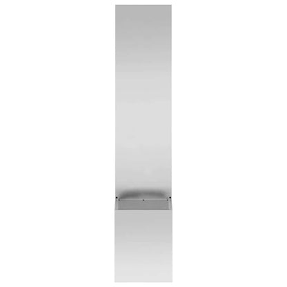 Vaso da Giardino con Pannello Decorativo Argento 32 x 140 cm