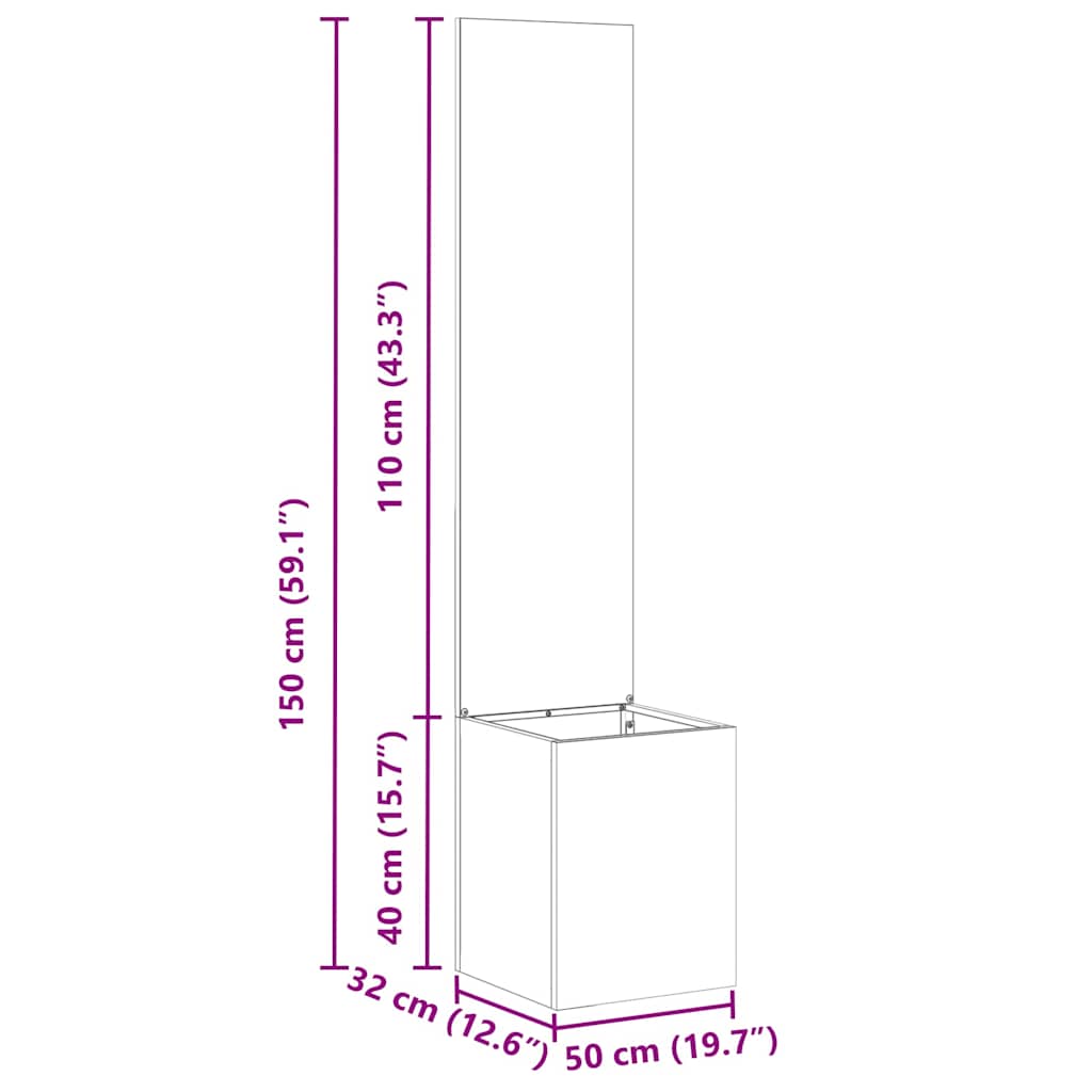 Schermo per privacy in giardino Traforo Argento 32 x 140 cm