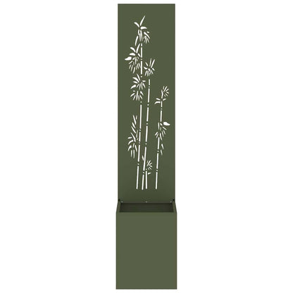 Vaso da Giardino con Pannello Decorativo Oliver verde