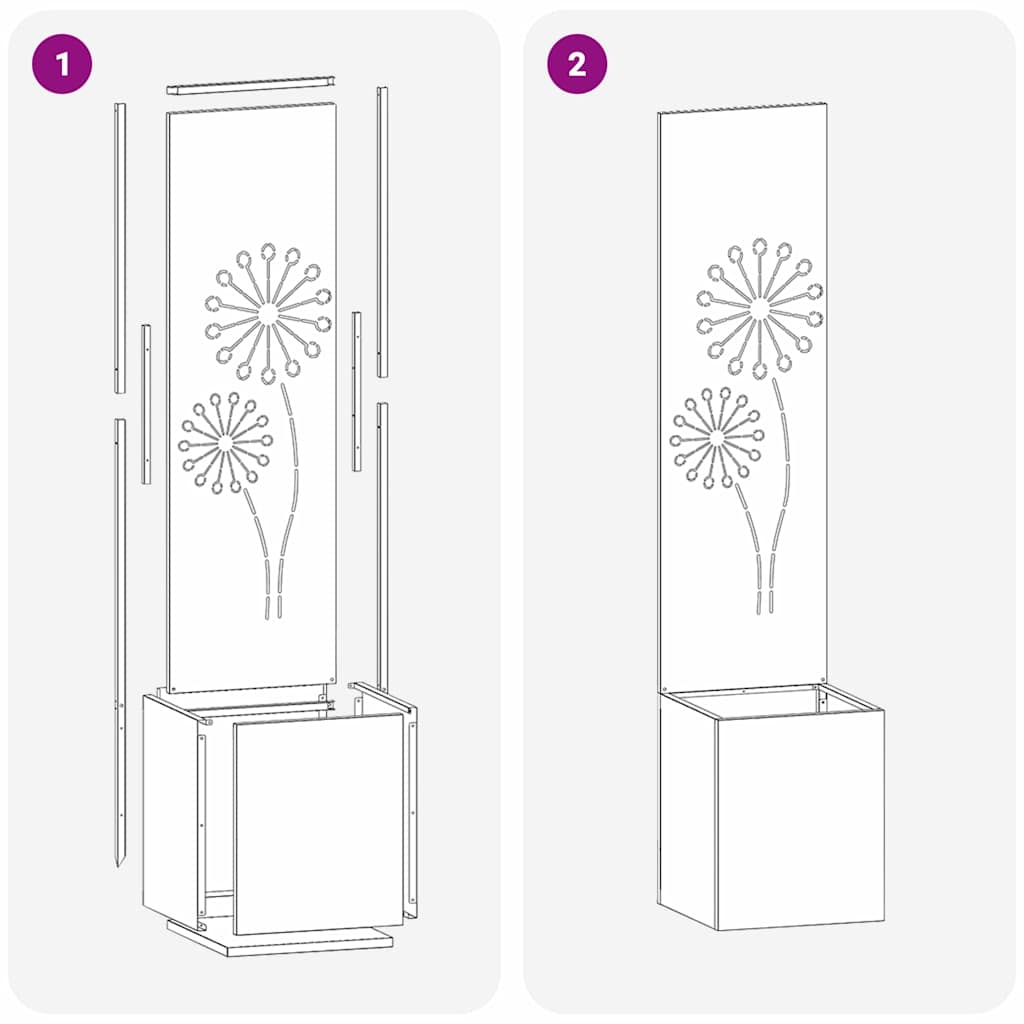 Schermo per privacy in giardino Traforo Antracite 32 x 140 cm