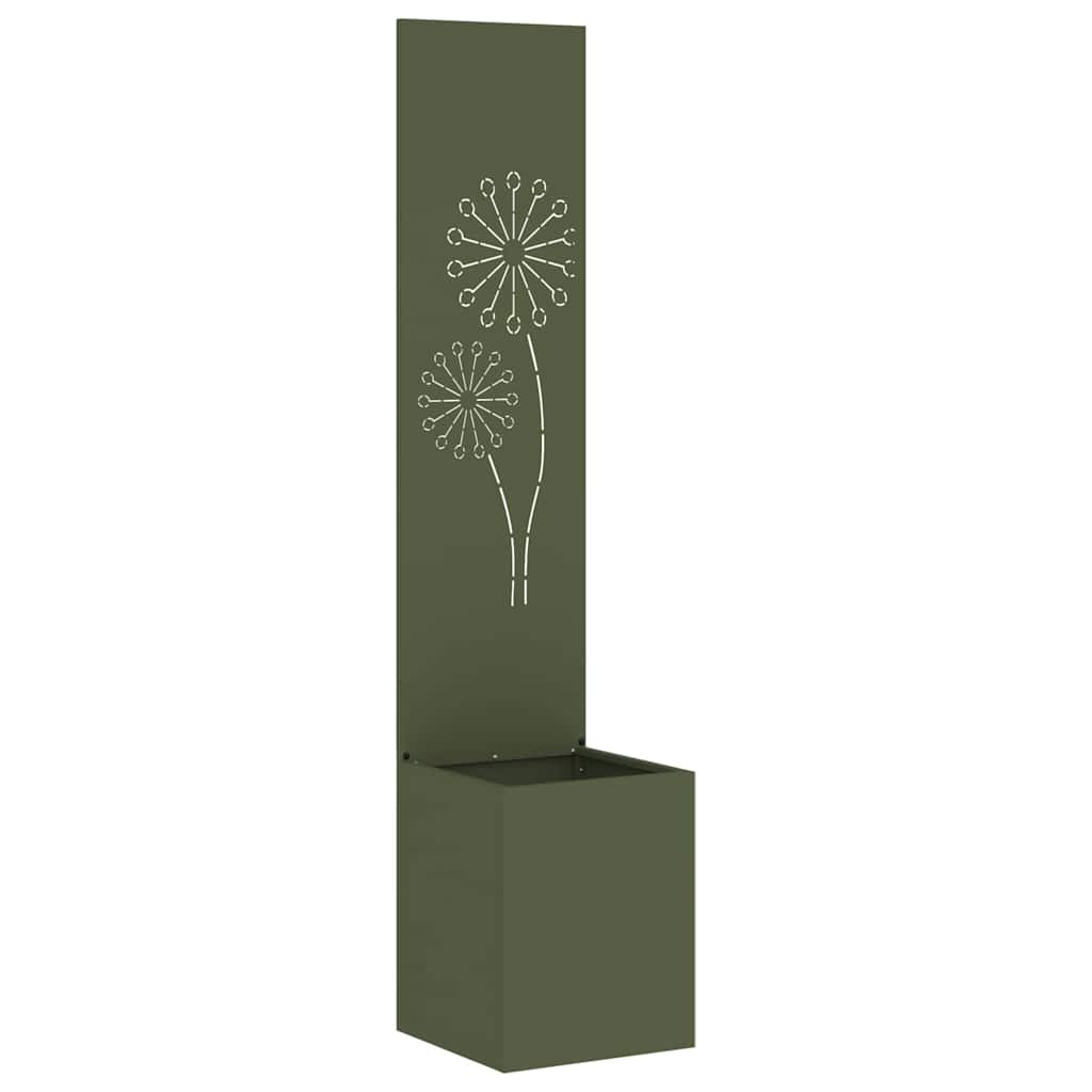 Vaso da Giardino con Pannello Decorativo Oliver verde