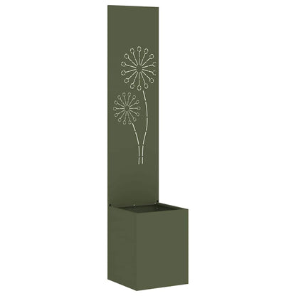 Vaso da Giardino con Pannello Decorativo Oliver verde