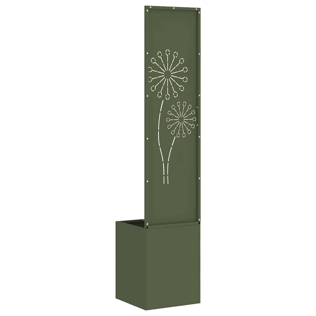 Vaso da Giardino con Pannello Decorativo Oliver verde