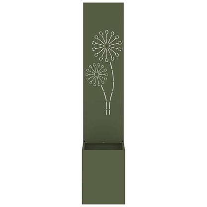 Vaso da Giardino con Pannello Decorativo Oliver verde