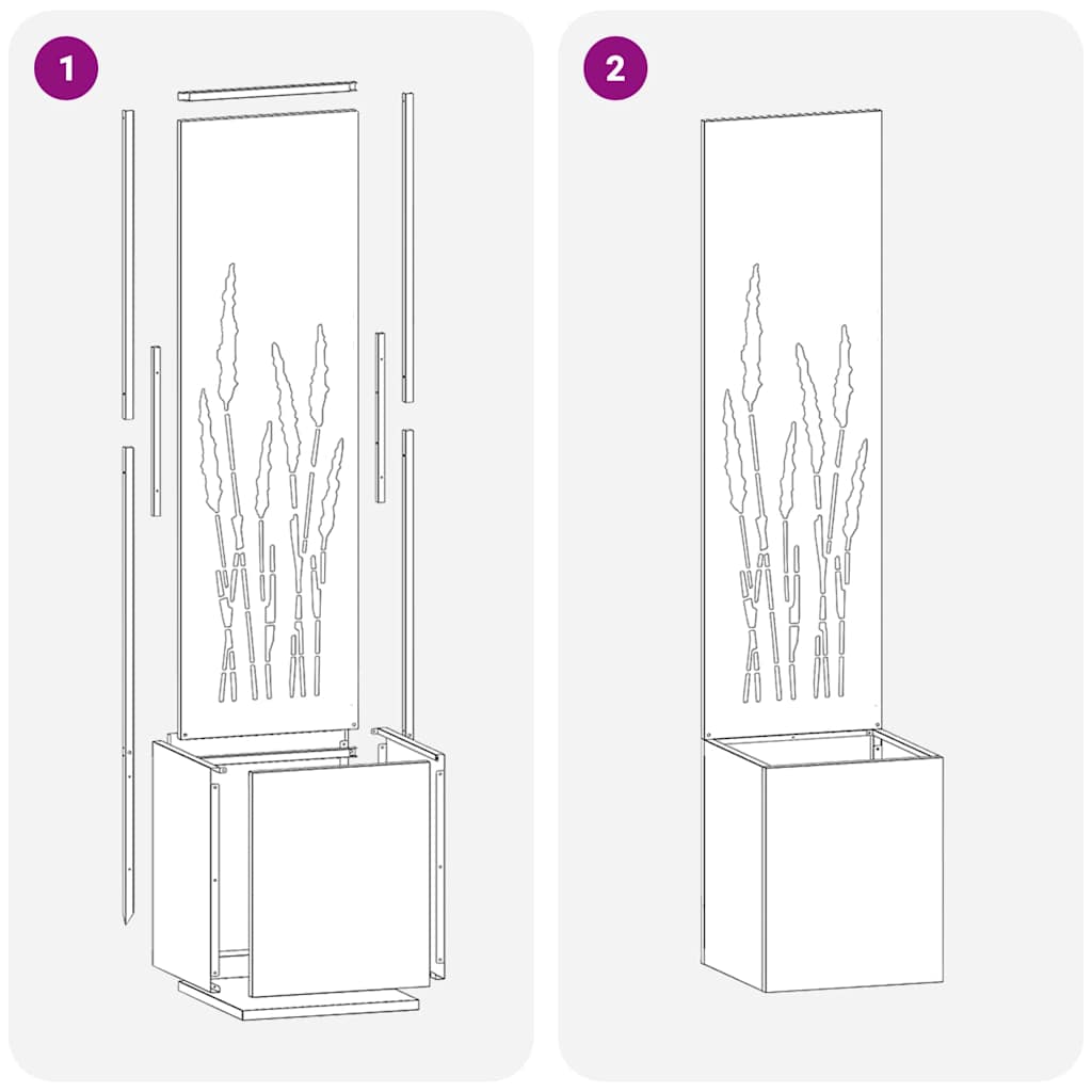 Schermo per privacy in giardino Traforo Antracite 32 x 140 cm