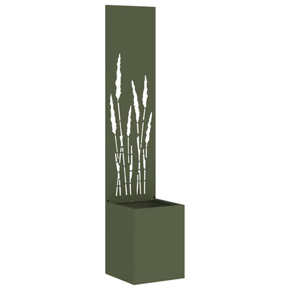 Vaso da Giardino con Pannello Decorativo Oliver verde