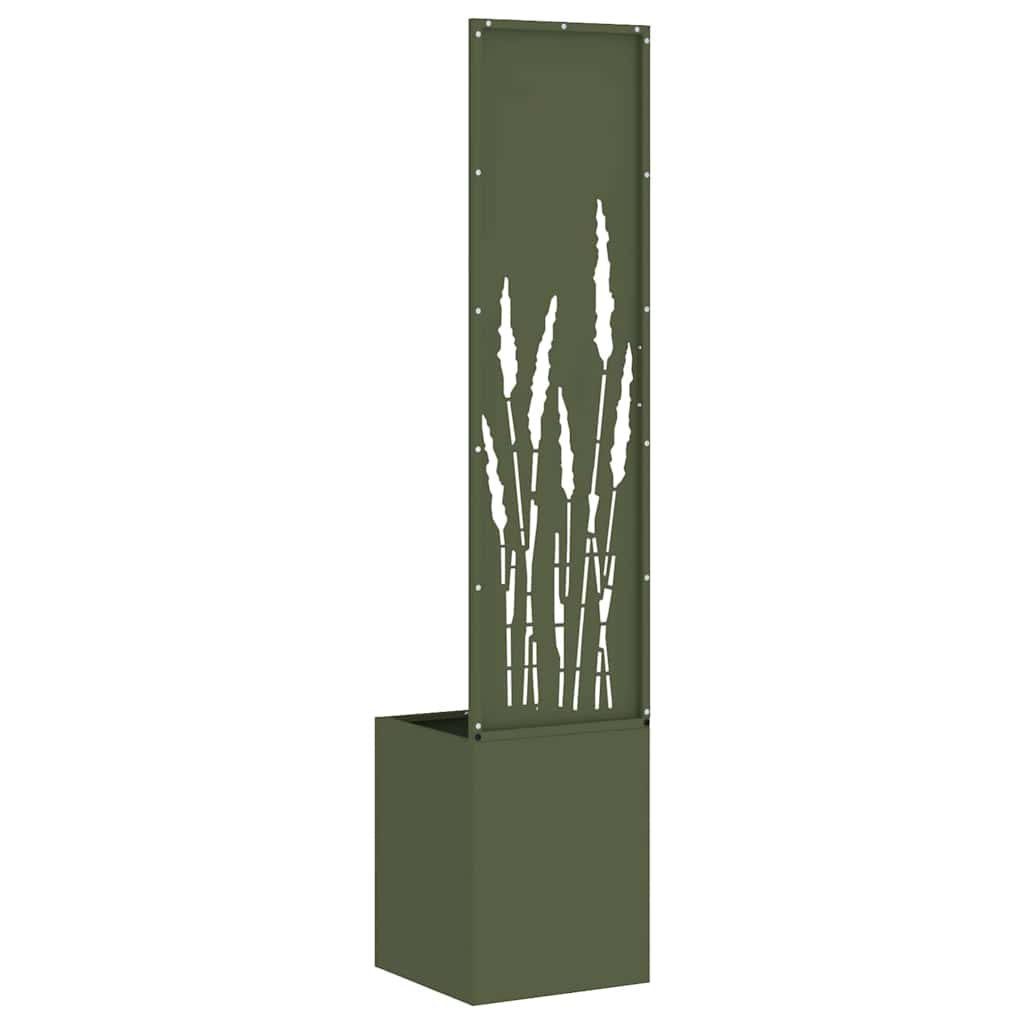 Vaso da Giardino con Pannello Decorativo Oliver verde