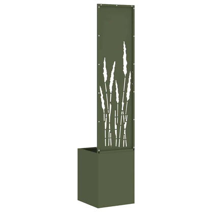 Vaso da Giardino con Pannello Decorativo Oliver verde