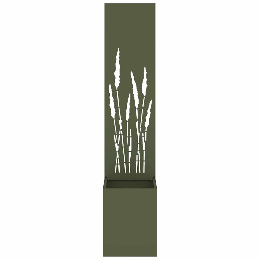Vaso da Giardino con Pannello Decorativo Oliver verde