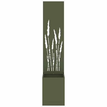 Vaso da Giardino con Pannello Decorativo Oliver verde