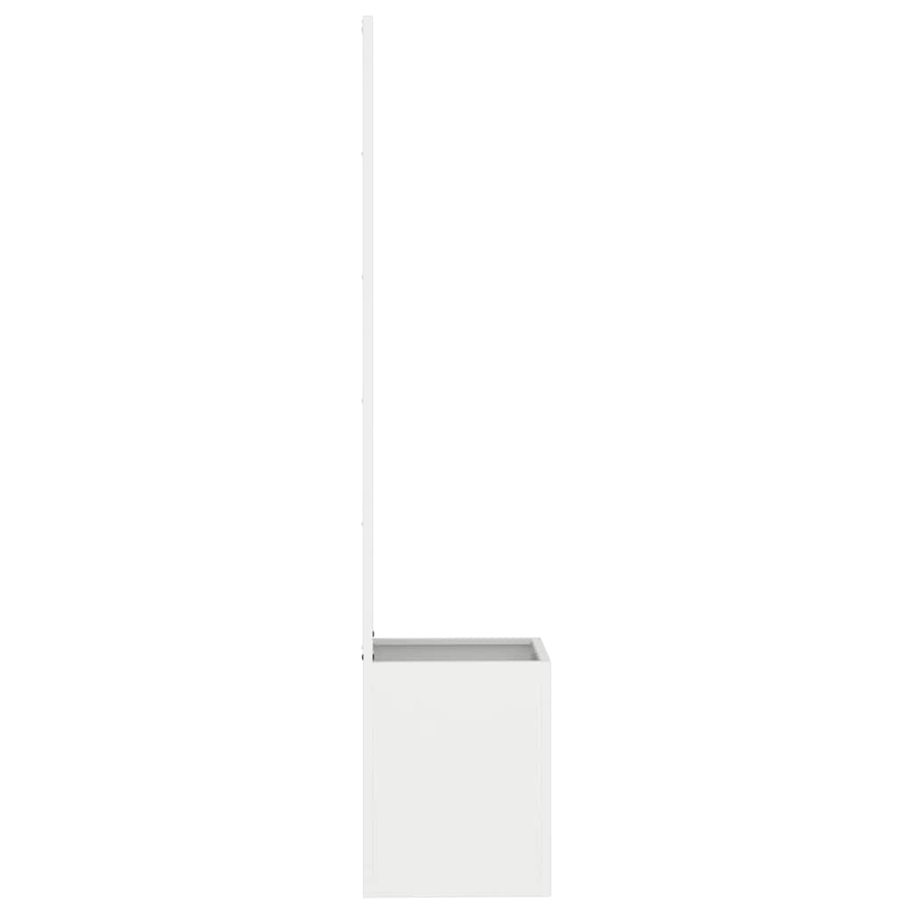 Vaso da Giardino con Pannello Decorativo Bianco 32 x 140 cm