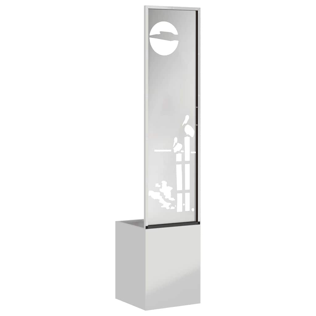 Schermo per privacy in giardino Traforo Argento 32 x 140 cm