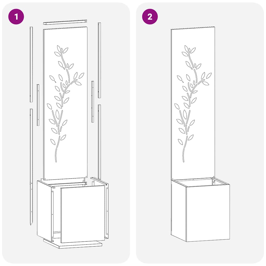 Schermo per privacy in giardino Floreale Argento 32 x 140 cm