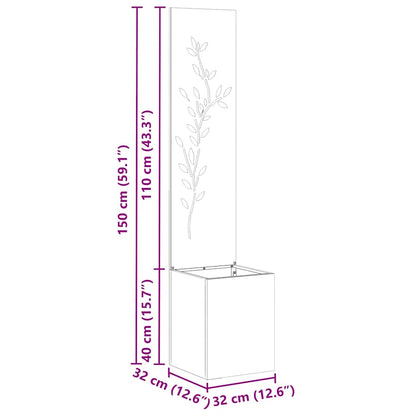 Schermo per privacy in giardino Floreale Argento 32 x 140 cm