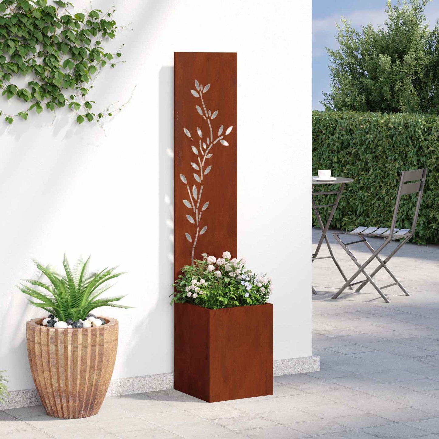 Schermo per privacy in giardino Ruggine 32 x 32 x 150 cm