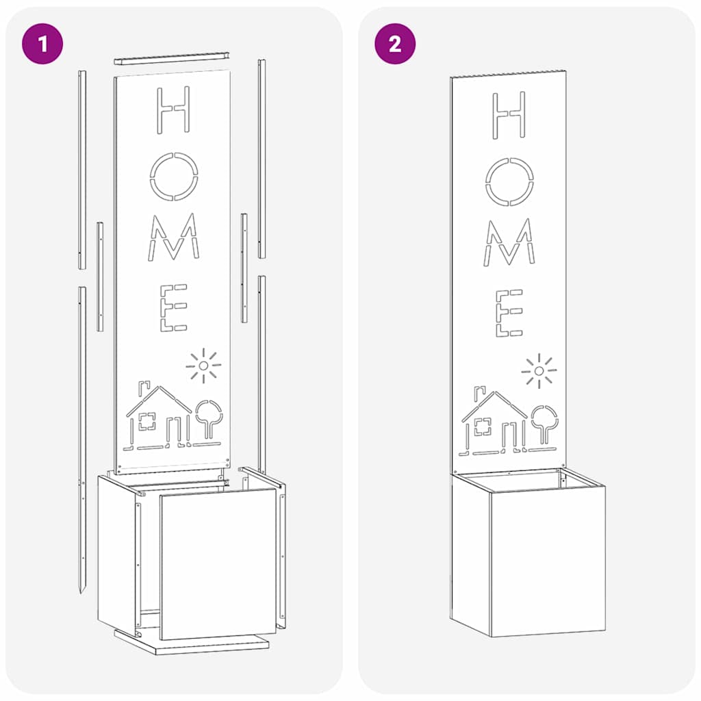 Schermo per privacy in giardino Traforo Bianco 32 x 140 cm