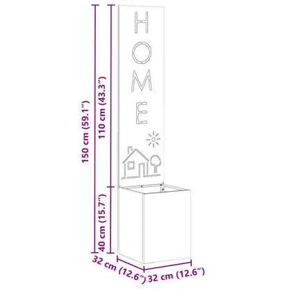 Schermo per privacy in giardino Traforo Argento 32 x 140 cm