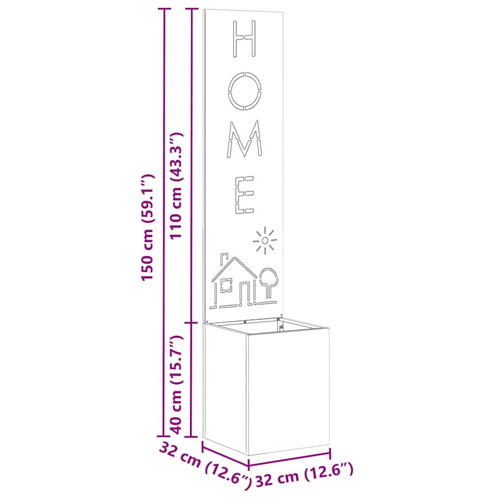 Schermo per privacy in giardino Traforo Argento 32 x 140 cm