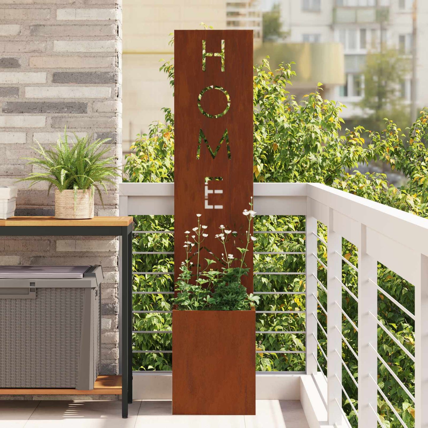 Schermo per privacy in giardino Ruggine 32 x 32 x 150 cm