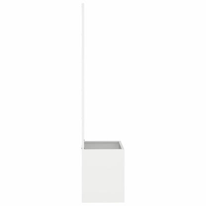 Vaso da Giardino con Pannello Decorativo Bianco 50 x 140 cm