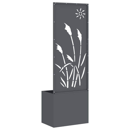 Vaso da Giardino con Pannello Decorativo Antracite 50 x 140 cm