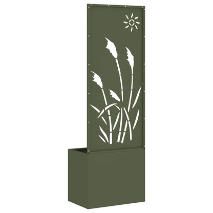 Vaso da Giardino con Pannello Decorativo Oliver verde
