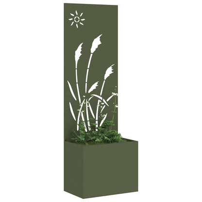 Vaso da Giardino con Pannello Decorativo Oliver verde