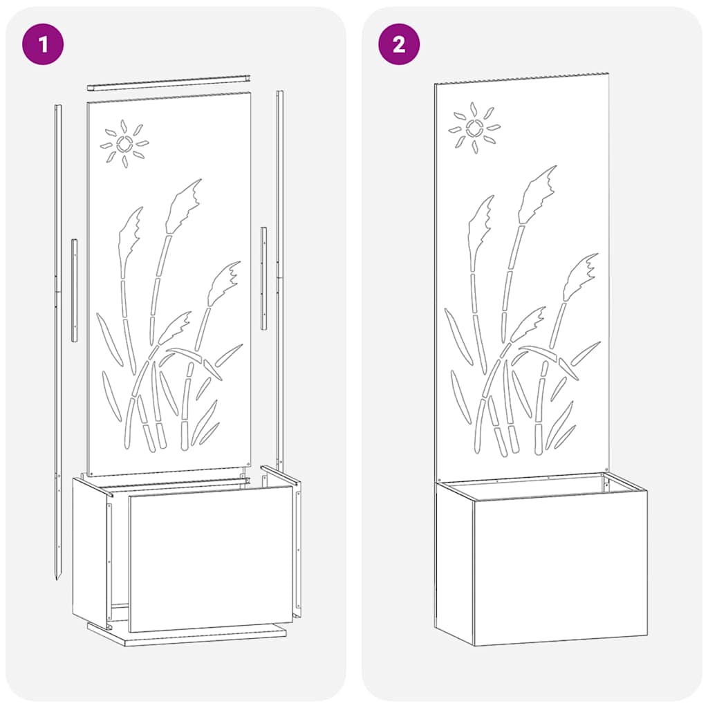 Schermo per privacy in giardino Traforo Argento 50 x 140 cm