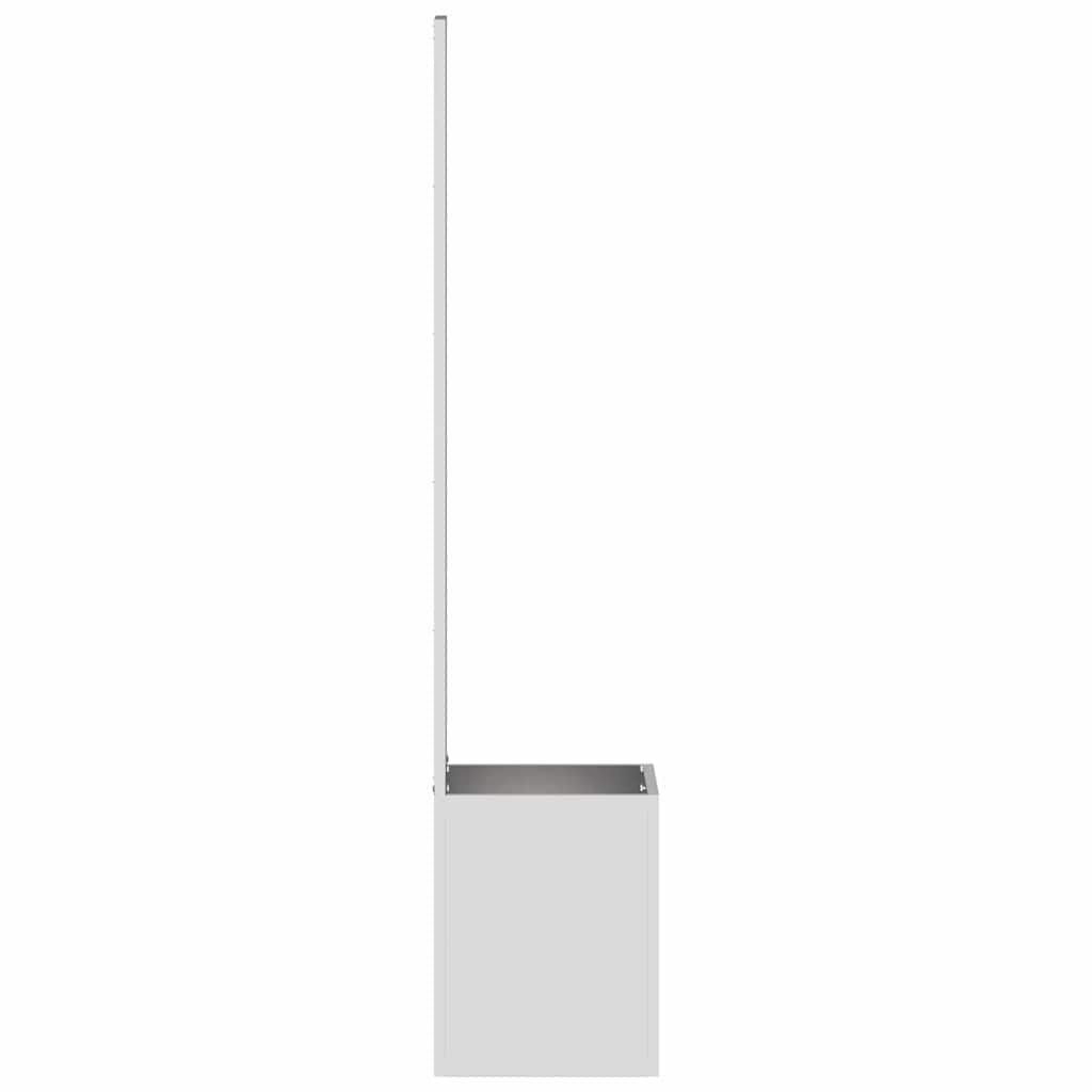 Vaso da Giardino con Pannello Decorativo Argento 50 x 140 cm