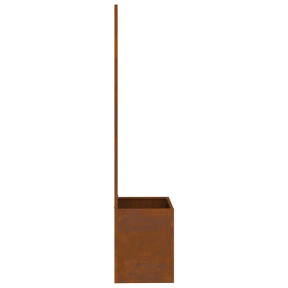 Vaso da Giardino con Pannello Decorativo Ruggine 50 x 140 cm