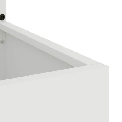 Vaso da Giardino con Pannello Decorativo Bianco 50 x 140 cm