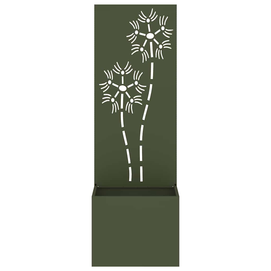 Vaso da Giardino con Pannello Decorativo Oliver verde