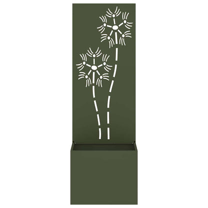 Vaso da Giardino con Pannello Decorativo Oliver verde