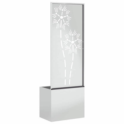 Vaso da Giardino con Pannello Decorativo Argento 50 x 140 cm