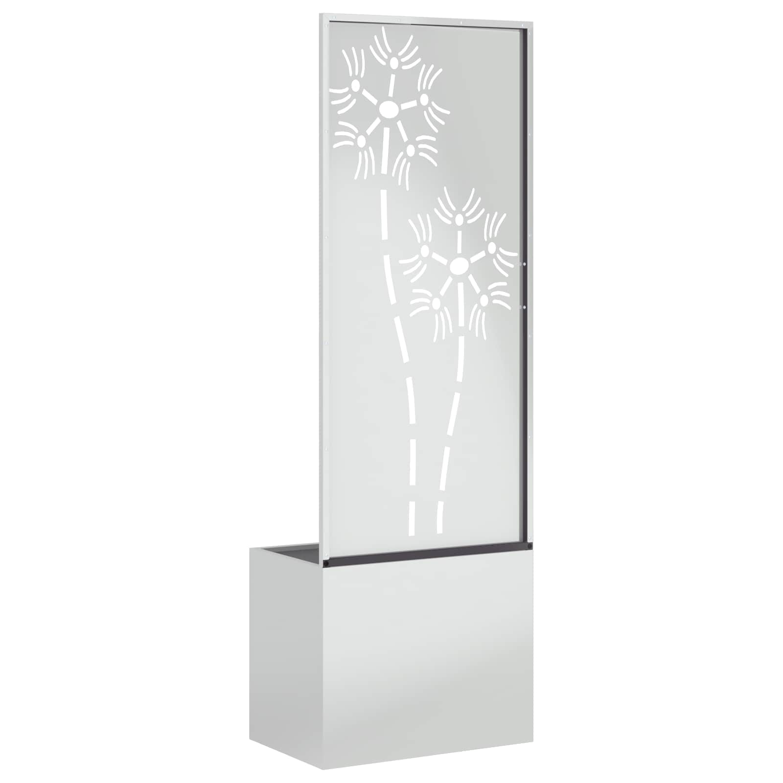 Schermo per privacy in giardino Floreale Argento 50 x 150 cm | homemem39