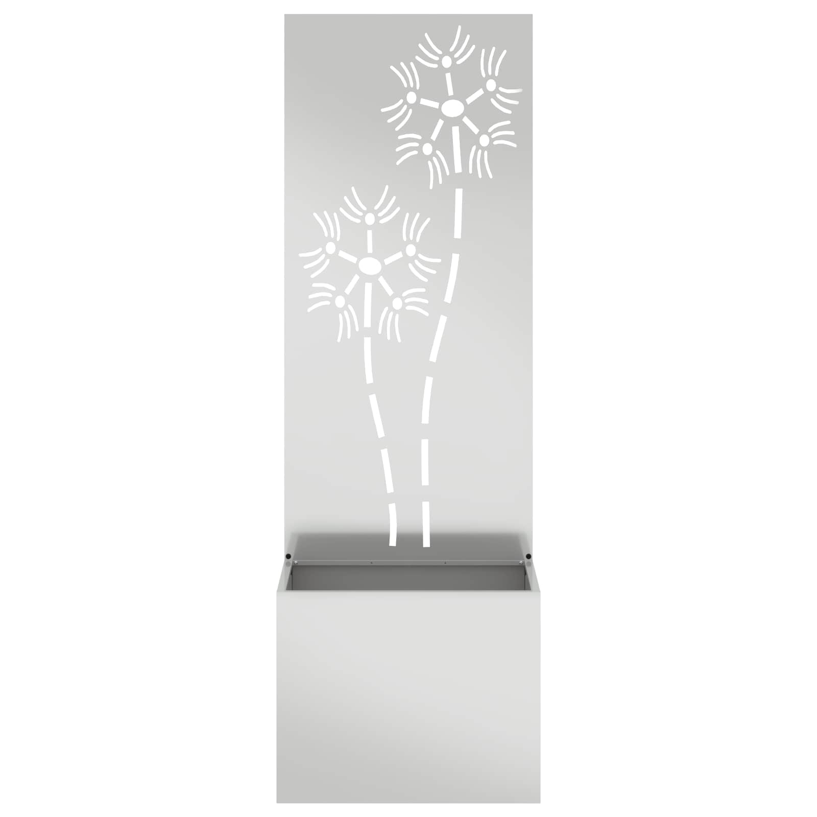 Schermo per privacy in giardino Floreale Argento 50 x 150 cm | homemem39