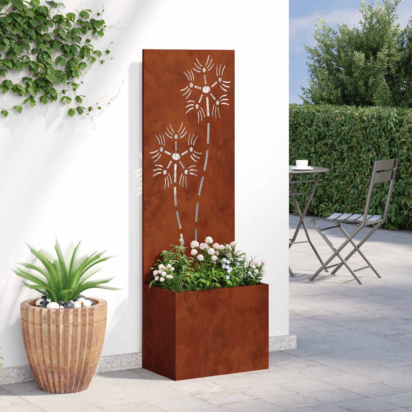Schermo per privacy in giardino Ruggine 50 x 32 x 150 cm | homemem39