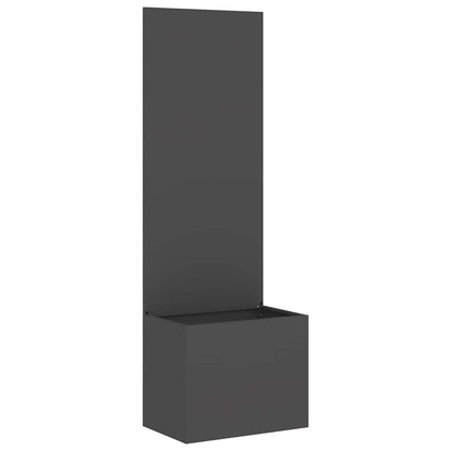 Vaso da Giardino con Pannello Decorativo Nero 50 x 140 cm