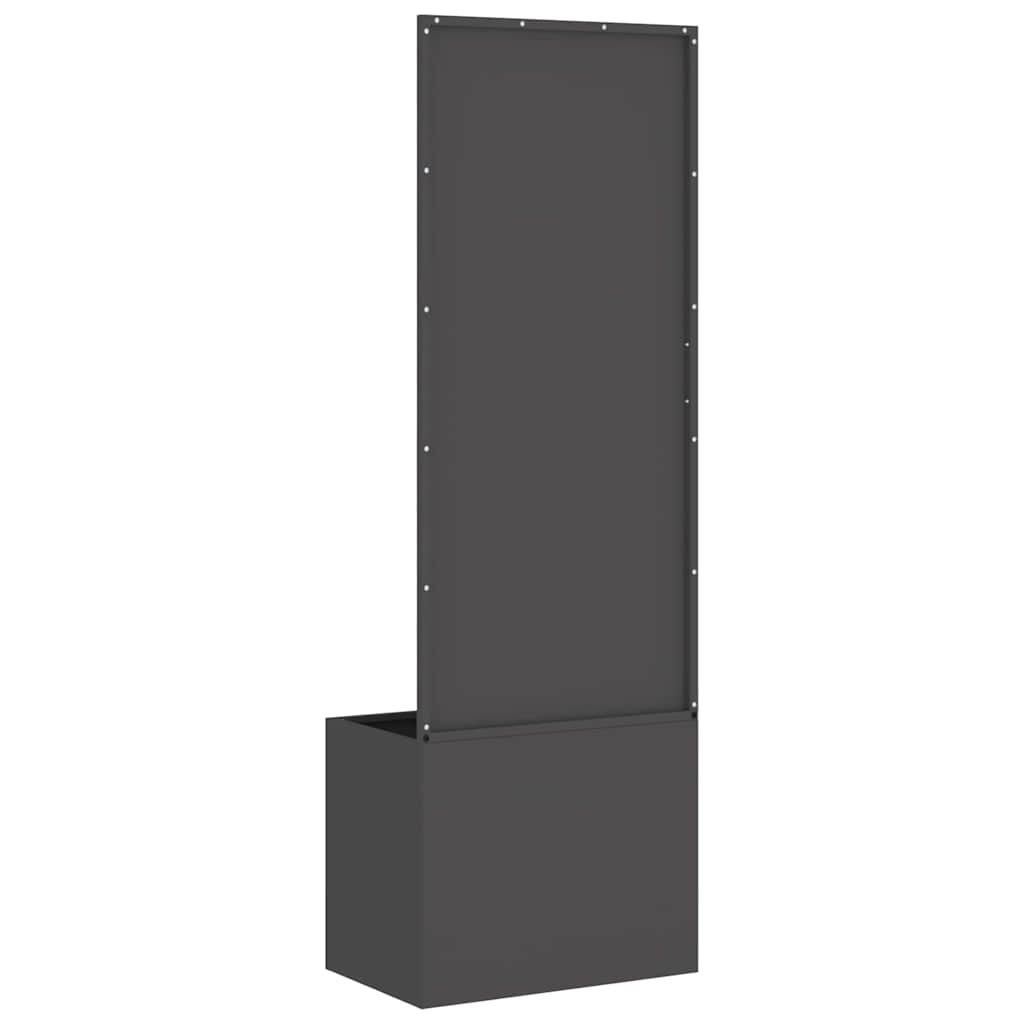 Vaso da Giardino con Pannello Decorativo Nero 50 x 140 cm