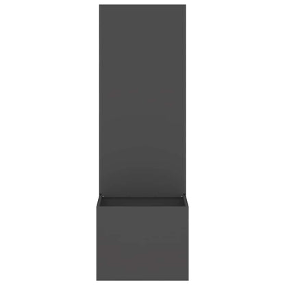Vaso da Giardino con Pannello Decorativo Nero 50 x 140 cm