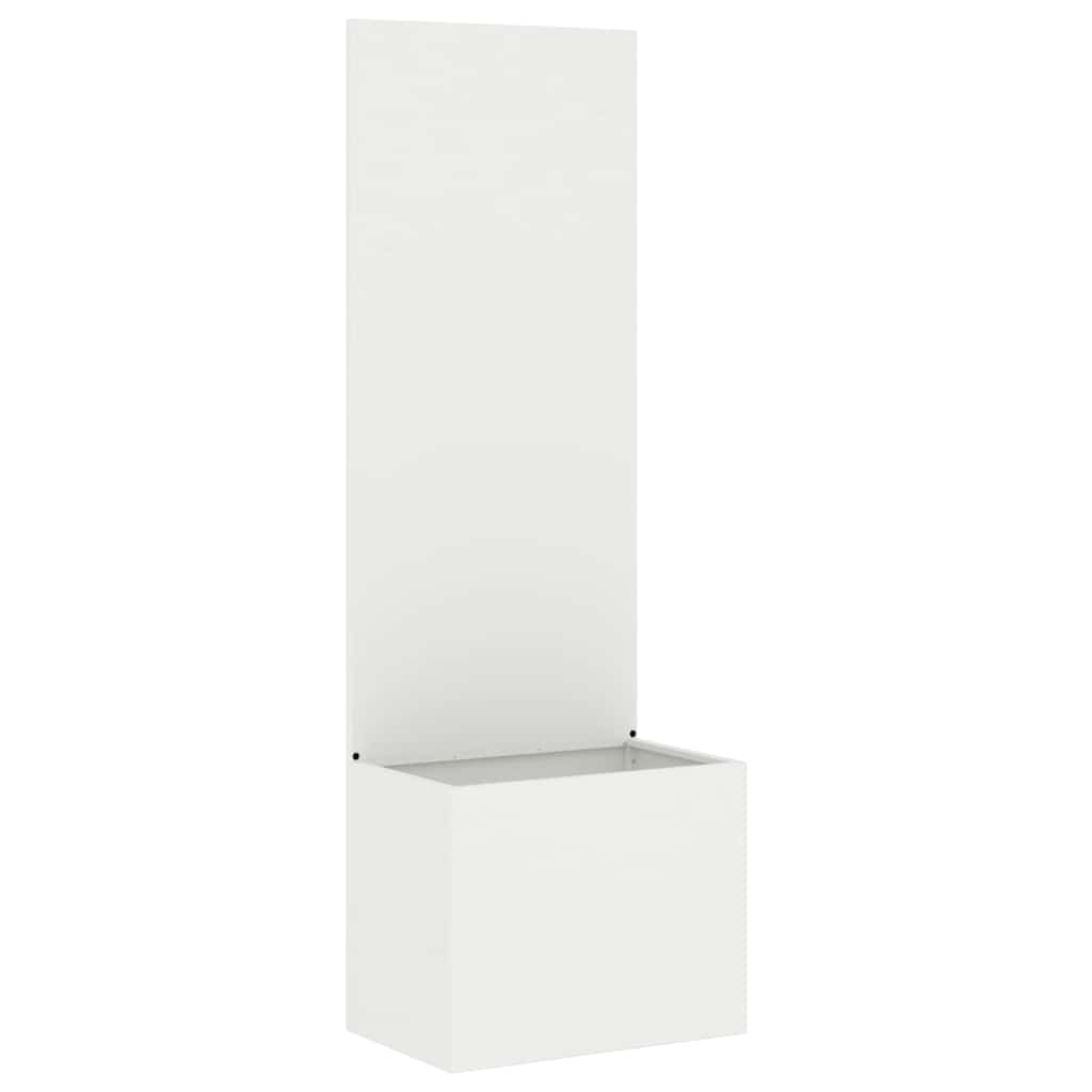 Vaso da Giardino con Pannello Decorativo Bianco 50 x 140 cm