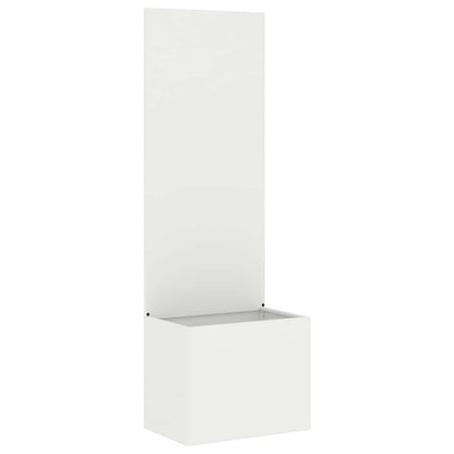 Vaso da Giardino con Pannello Decorativo Bianco 50 x 140 cm