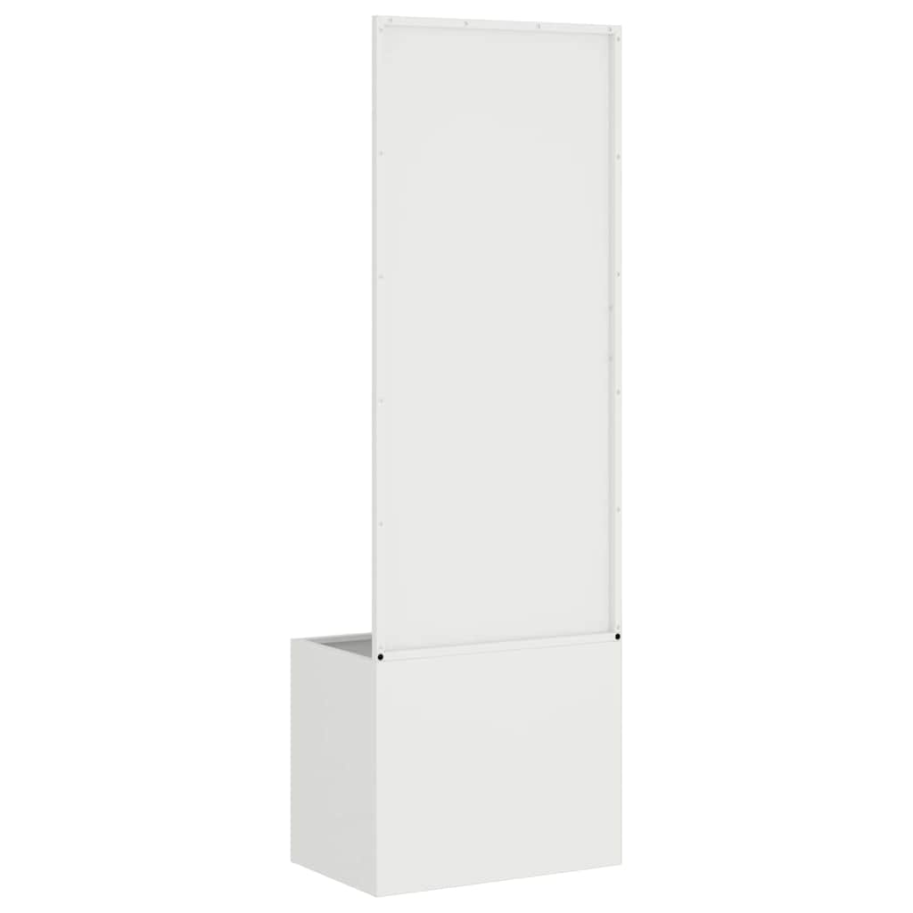 Vaso da Giardino con Pannello Decorativo Bianco 50 x 140 cm