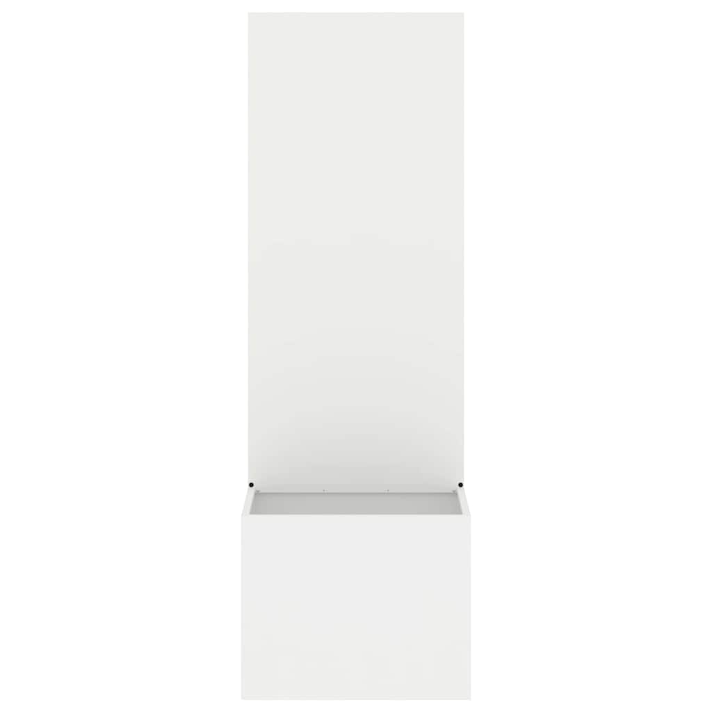 Vaso da Giardino con Pannello Decorativo Bianco 50 x 140 cm