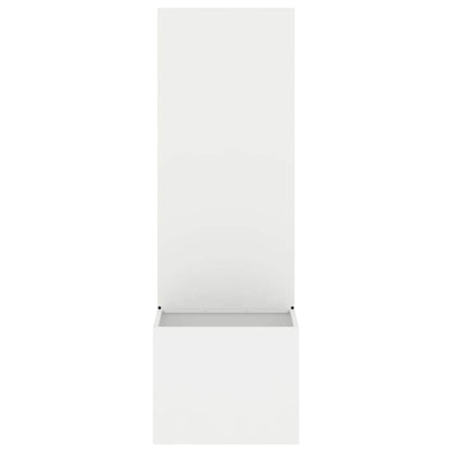 Vaso da Giardino con Pannello Decorativo Bianco 50 x 140 cm