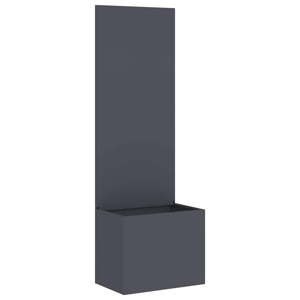 Vaso da Giardino con Pannello Decorativo Antracite 50 x 140 cm