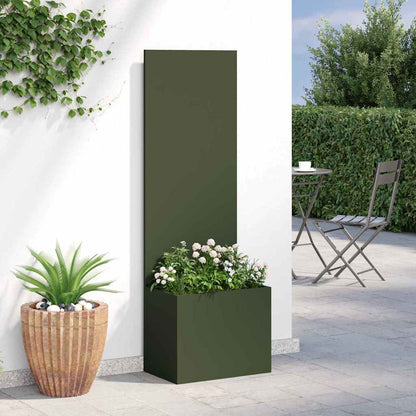 Vaso da Giardino con Pannello Decorativo Oliver verde