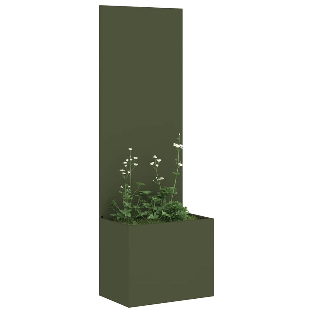 Vaso da Giardino con Pannello Decorativo Oliver verde