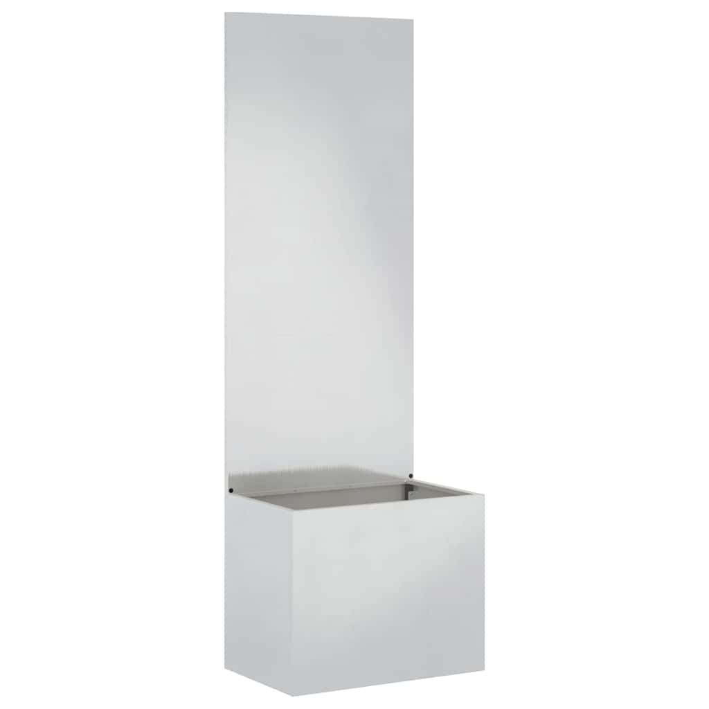 Vaso da Giardino con Pannello Decorativo Argento 50 x 140 cm