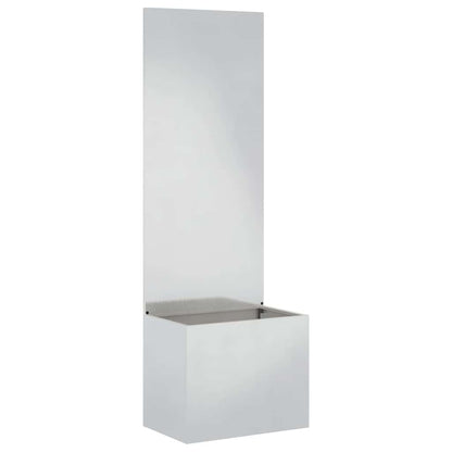 Vaso da Giardino con Pannello Decorativo Argento 50 x 140 cm